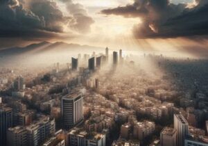 آلودگی هوای تهران از دید هوش مصنوعی /عکس